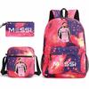 Lionel Messi · Peripheral Printed School Bag Three-Piece Pencil Case Shoulder Bag Backpack