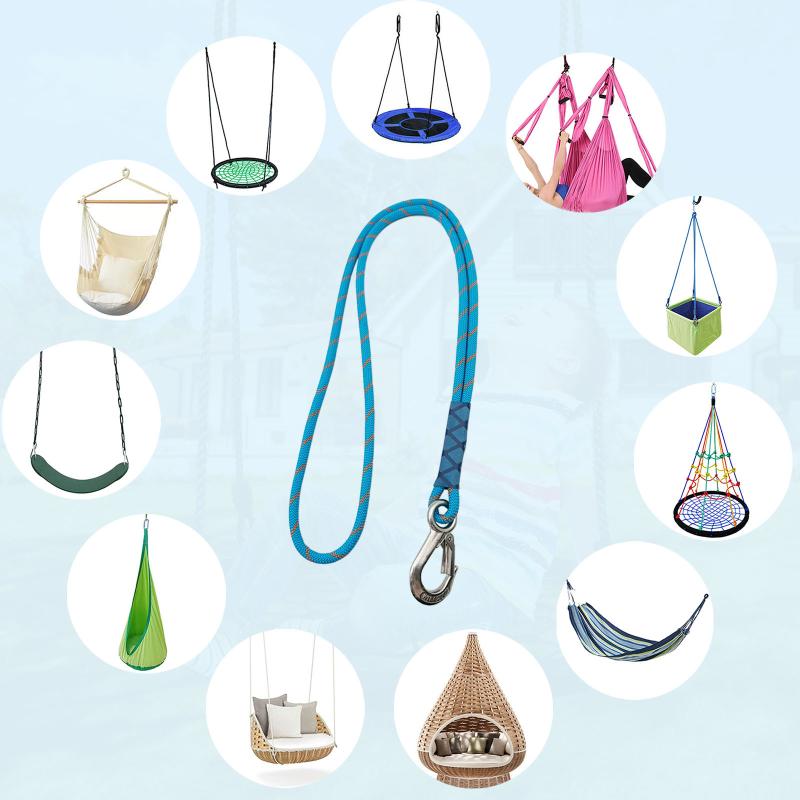 60 Cm Swing Hanging Rope, Professional Stainless Steel Hook And Loop, Home Hammock Hanging Rope Tool, Safe Load-Bearing 250Kg