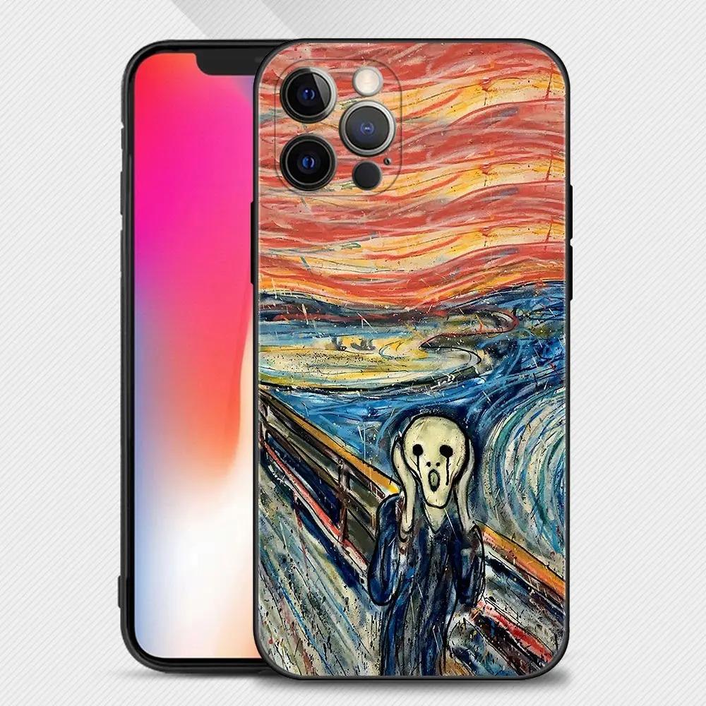 Paintings Starry Night Van Gogh Phone Case For iPhone 16 15 14 13 12 11 Pro Max XS X XR 7 8 SE Cover