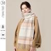 JIUMU Women's Wool Plaid Knitted Scarf & Shawl