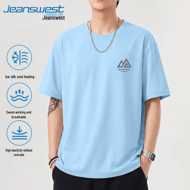 Jeanswest Men s Ice Silk Quick-Dry Short Sleeve T-Shirt M