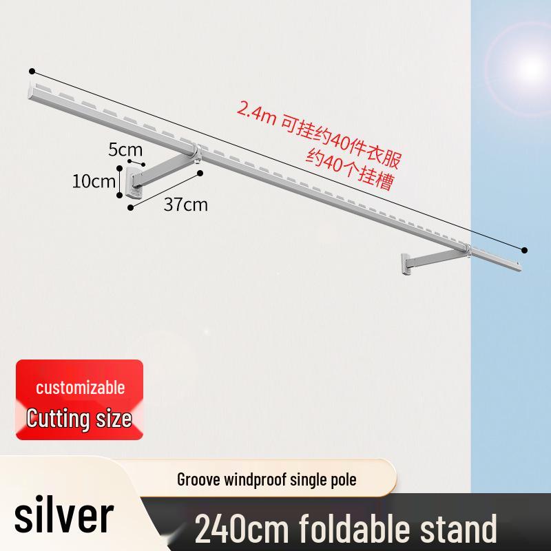 Invisible Wall-Mounted Retractable Clothes Drying Rack for Balcony and Home Use