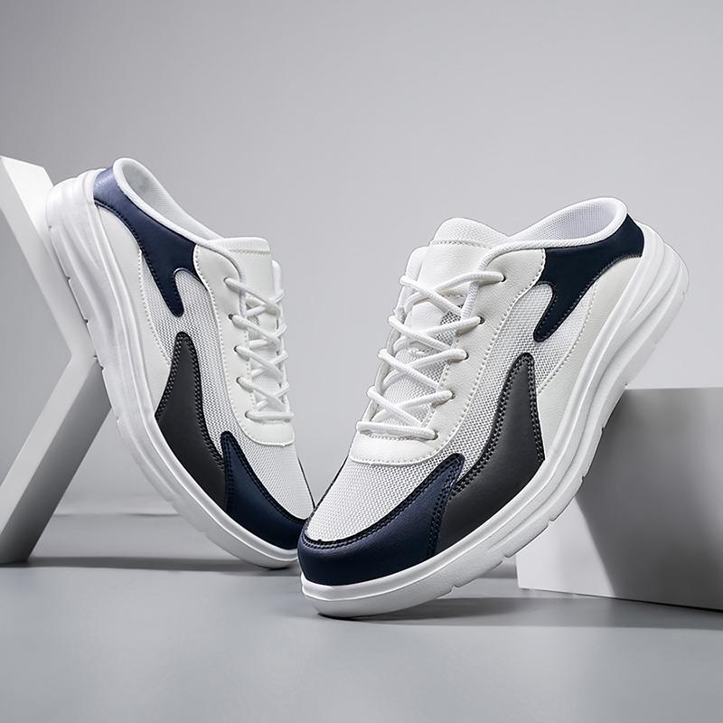 39-46 Outdoor White Half Slipper Platform Shoes for Men's Sneakers Casual Luxus Designer Tênis Masculino Student Shoes for Boy
