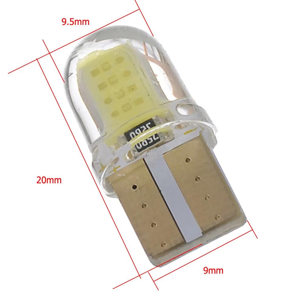 5PCS 12V T10 W5W BULB LED License Plate Lamp COB T10 LED Canbus Clearance Lamp Led Parking Lights Automobile Lights Accessories