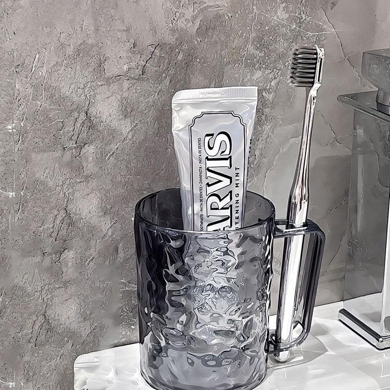 

Glacier Texture Plastic Toothbrush Cup for Bathroom Storage Modern Minimalist Washbasin Organizer 350ml 301-400ml сірий