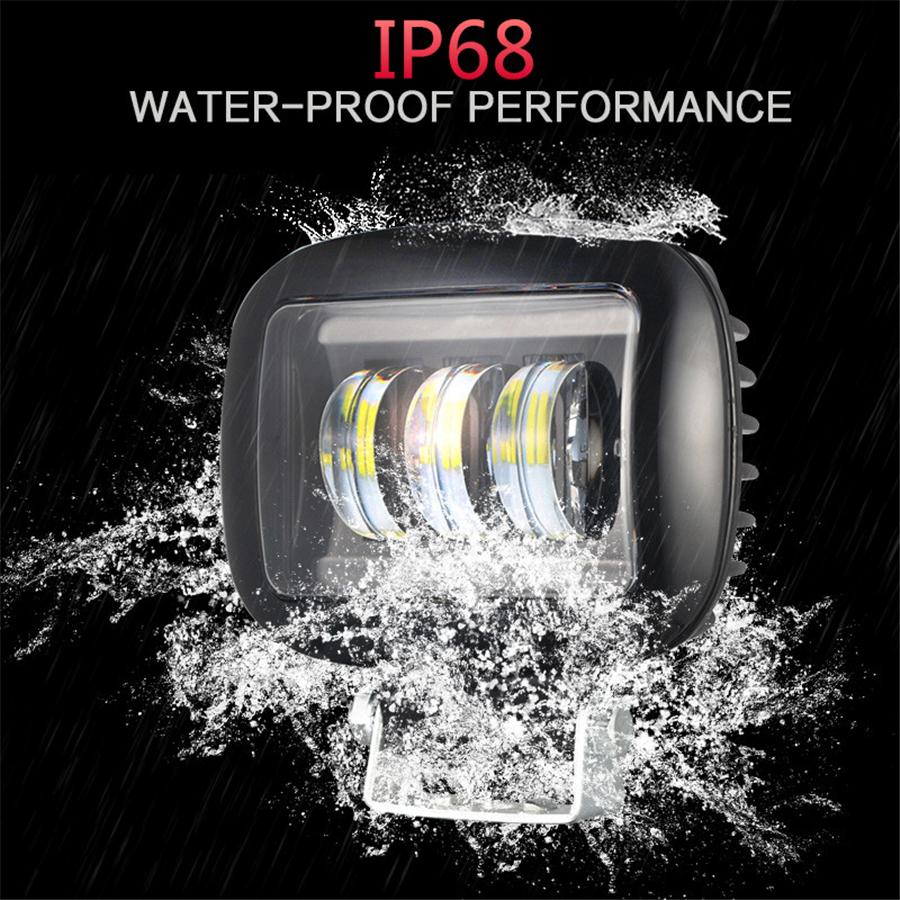 2Pcs 6D Lens 5 Inch 60W Led Work Light Bar 6000K White Flood Beam For Car 4x4 Offroad Truck Boat UAZ ATV 12V 24V Led Angel Eyes Driving Lights