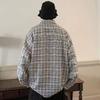 Men's Spring Autumn Winter Woolen Tweed Slim Fit Collarless Jacket Color Blocking Design Youthful Look