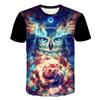 Summer Round Neck 3D Animal Print Top Fashionable Casual Short Sleeved Men's T-shirts