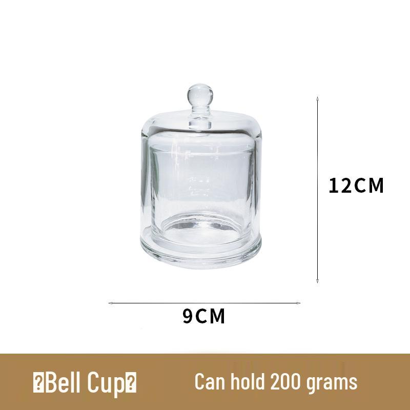 Mongolian Yurt Glass Candle Cup with Lid – DIY Scented Soy Wax Container Candlestick