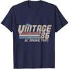 Vintage 86 All Original Parts Summer Men TShirt Retro American Style Casual Wear For Birthday Gift For Him