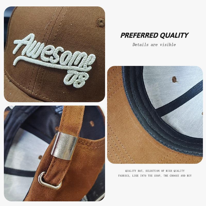 Stickerei Buchstaben Baseballkappe Kinder Frühling Sommer Studentenpaar Vielseitig Straße Schläger Tide Breitkrempige Schirmmütze Männer