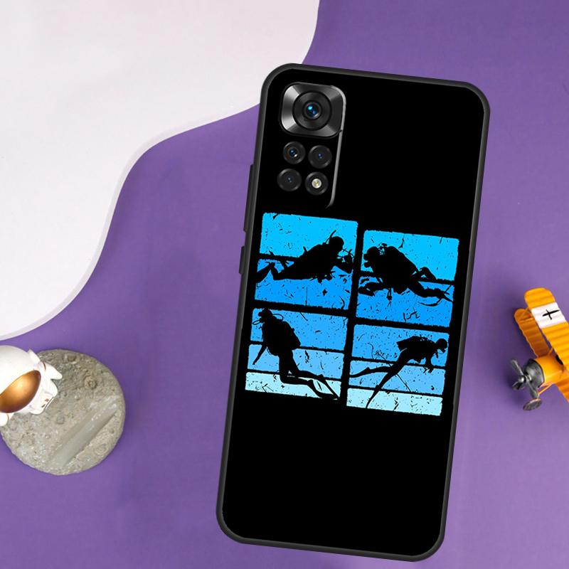 Scuba Diving Quote Case For Xiaomi Redmi Note 13 Pro 14 12 9 10 11 Pro 10S 11S 12S Redmi 10C 13C 14C 12C Cover