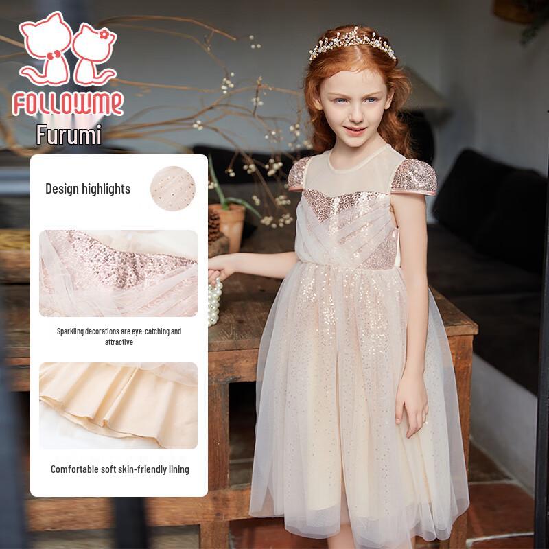 Girls  Sequin Mesh Princess Dress 110