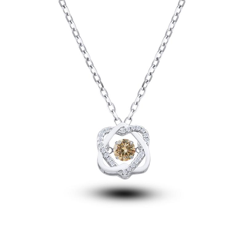0.5ct Moissanite Necklace for Women Sparkling Simulated Diamond Pendant Beating Heart S925 Silver Fine Jewelry Gift
