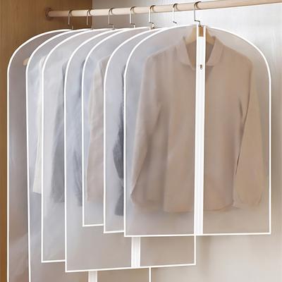 Plastic Clear Clothes Dust-proof Bag Zipper Type Dress Hanging Garment Storage Bag
