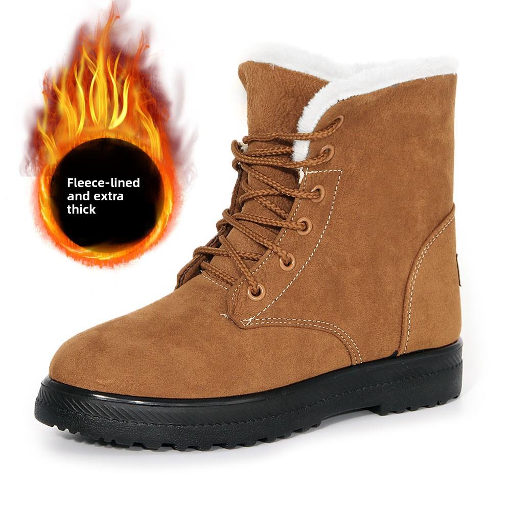 Śniegowce Zimne i Ciepłe Buty Bawełniane Polarowe i Pogrubione Buty Bawełniane Buty za Kostkę Buty Damskie