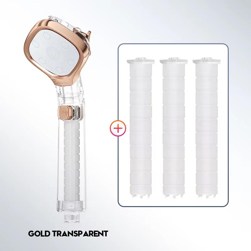 

4 Modes Shower Head High Pressure Showerhead Rainfall One Key Stop Portable Supplies Bath For Bathroom Faucet Accessories Set