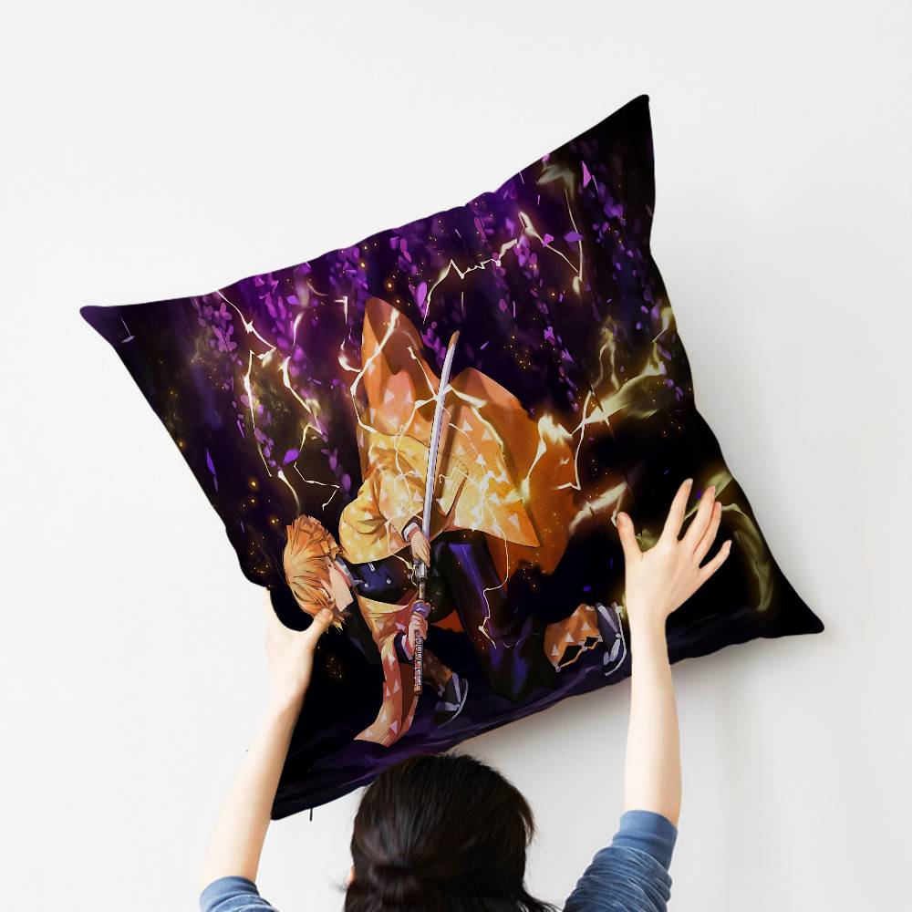 Anime Agatsuma Zenitsu pillow cover sofa cushion cover home room decoration children gift