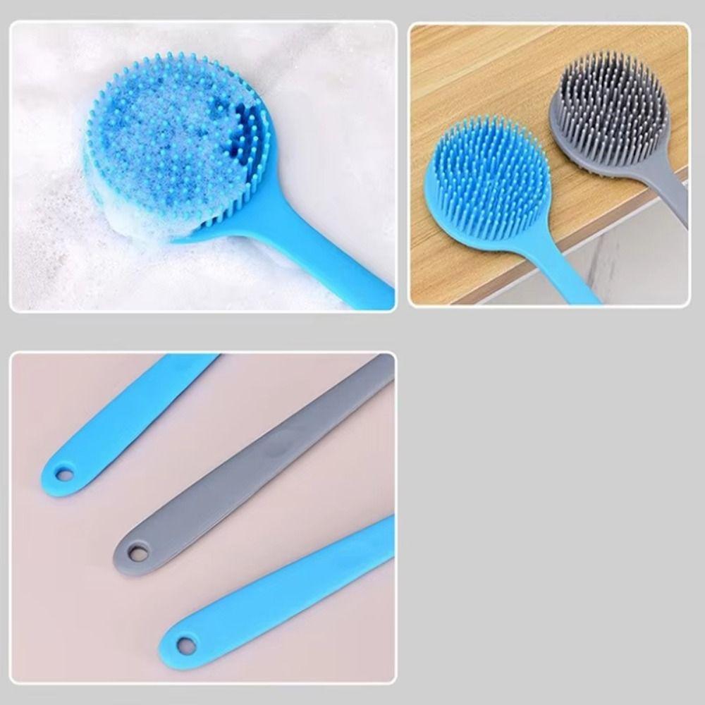 with Hanging Hole Bath Soft Back Brush Anti-Slip Skin Massager Brushes Cleaning Applicator  Lazy
