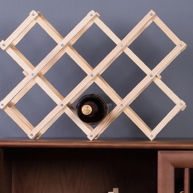 Red Wine Rack Wooden Display Rack Living Room Wine Cabinet Display Wine Retro Creative Wine Rack Storage Rack Wine Rack