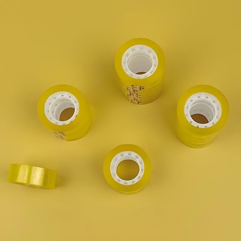 10 pcs Transparent Tape Transparent Tape Refill Roll For Dispenser Transparent Gift Wrapping Tape For Office, Home School жёлтый