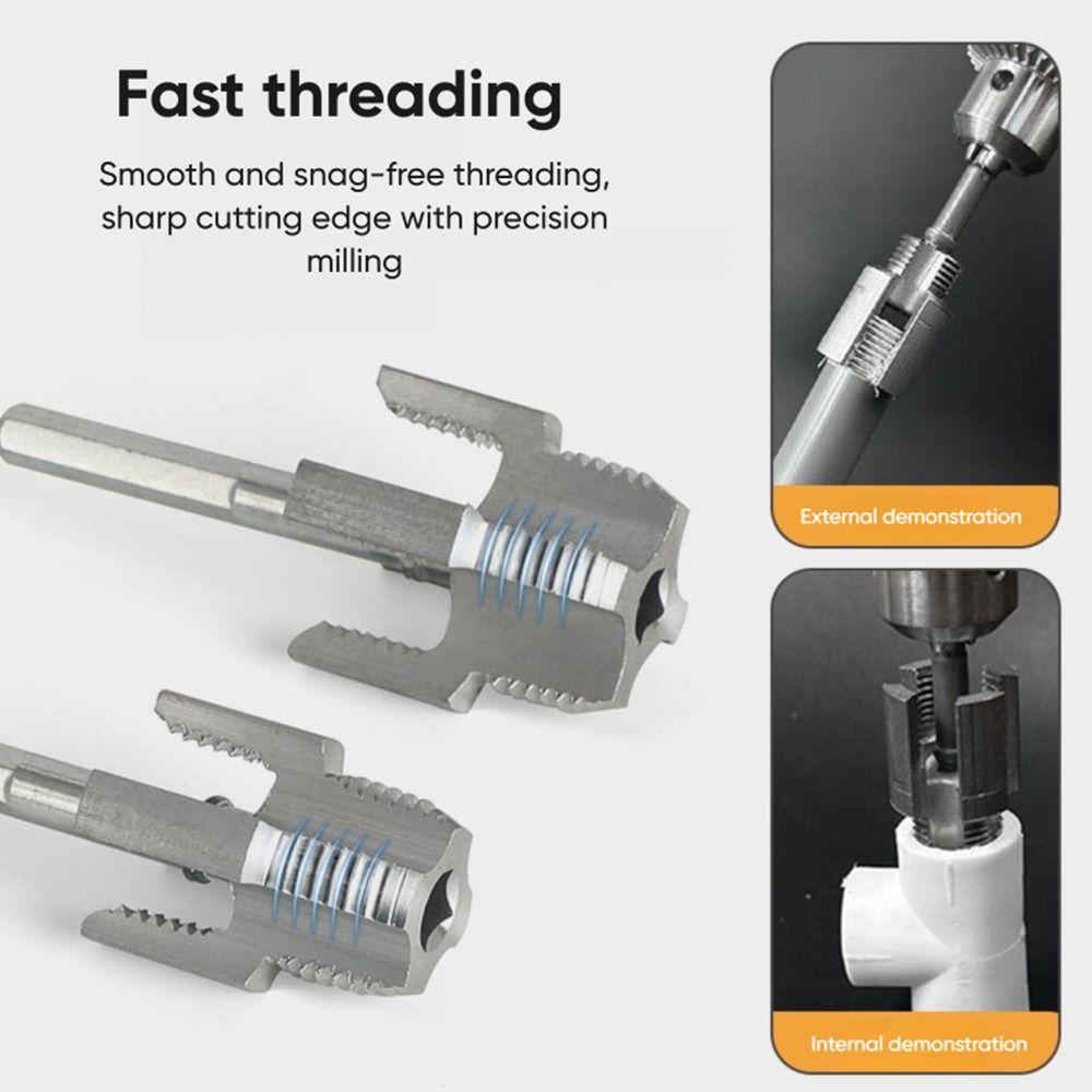 4/6 Points Water Pipe Thread Opener Inside and Outside Together Universal Pvc Water Pipe Internal Thread Opener