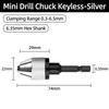 Mini Keyless Chuck Quick Change Electric Drill Bits Collet Converter Extension Screwdriver Chucks Adapter Fixture 1/4" Hex Shank