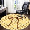 1pc Plaid Bow Chair Carpet for Office Non Slip, Machine Washable Rug for Office, Room Holiday Decor for Christmas, Birthday Polyester