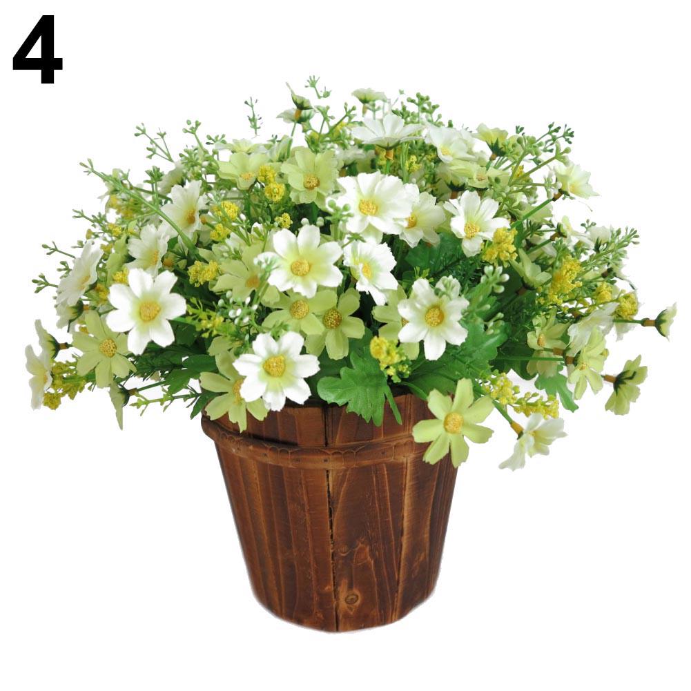 

Good looking 1 Bouquet 28 Heads Artificial Fake Cute Daisys Flower Home Wedding Garden Decor Flower decorative not pot белый