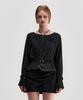 Kimjisu Pinched Long Sleeve Top _ Black