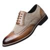 Large Size Leather Shoes Men's Retro Daily Casual Shoes Business Dress Engraved Brock Comfortable Breathable Men's Shoes