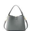 100% Echtes Rindsleder Eimer Tasche für Damen Luxus Designer Breiter Riemen Schulter Crossbody Handtasche