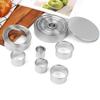 11-Piece Round Mold Set: Cookie Molds, Mousse Rings, 12 Dumpling Skin Cutters, Rice Cake Rings, Corn Frying, Stainless Steel.