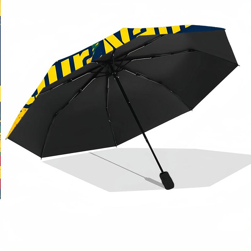 8 Rib Auto Folding Umbrella Fenerbahçe FC Print Custom Name Text Portable Rain Gear