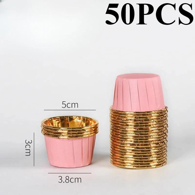 50/100 Pcs Small Mini Pack Muffins Cup Paper Cupcake Wrappers Baking Cups Cases Muffin Boxes DIY Cake Tools Kitchen Baking Supplies