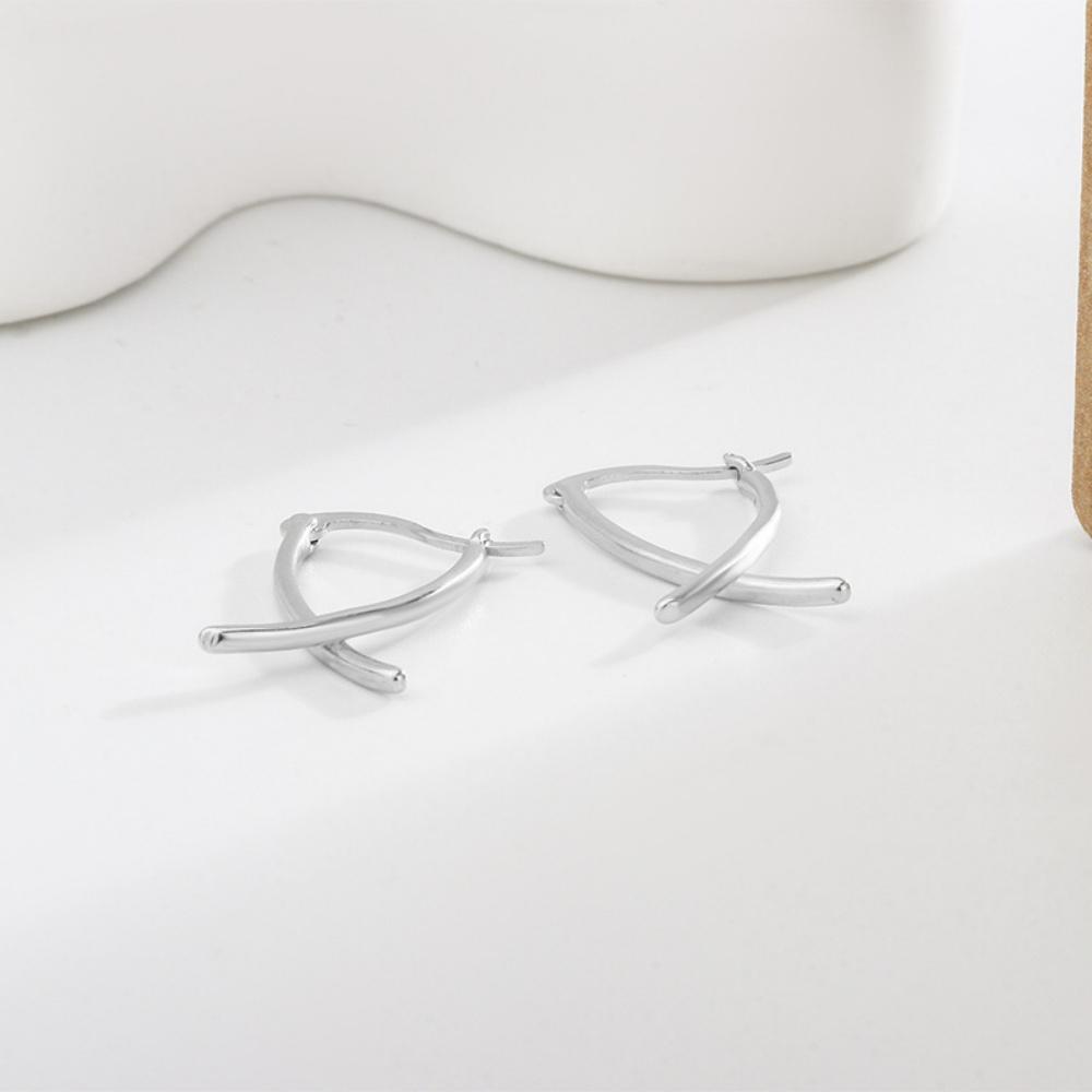 New Trendy Jewelry Simply Earrings Unique Geometry Earrings For Women Gift Earings Fashion Jewelry Korean Silver Color Earrings
