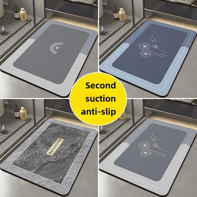 Bathroom Diatom Mud Quick-drying Soft Floor Mat Absorbent Toilet Door Non-slip Foot Mat