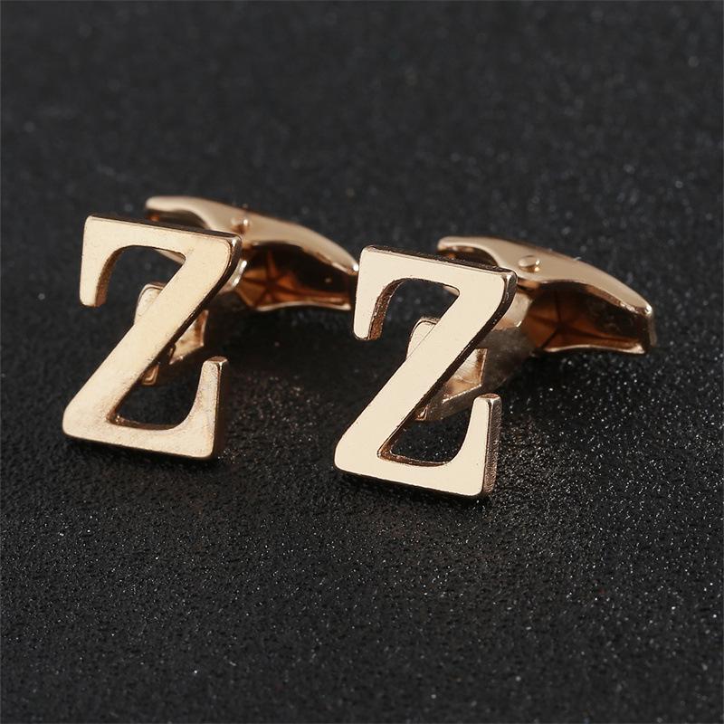 Exklusive goldene Alphabet Manschettenknöpfe für Herren - Elegantes Design für französische Hemden