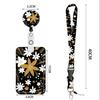 Mitarbeiter-Ausweishalter mit ausziehbarem langen Lanyard und Abzeichen-Rolle Blume ID-Kreditkartenhalter Hülle für Frau Handy-Seil