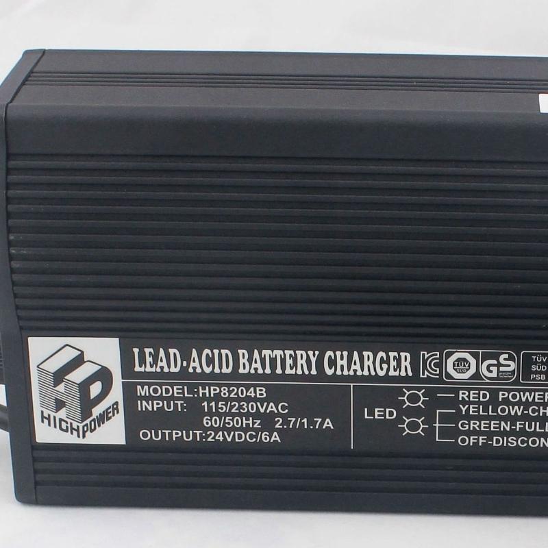HP8204B 24V 6A Mobility scooter or power wheelchair battery charger Lead Acid Gel Battery Charger KC UL CE