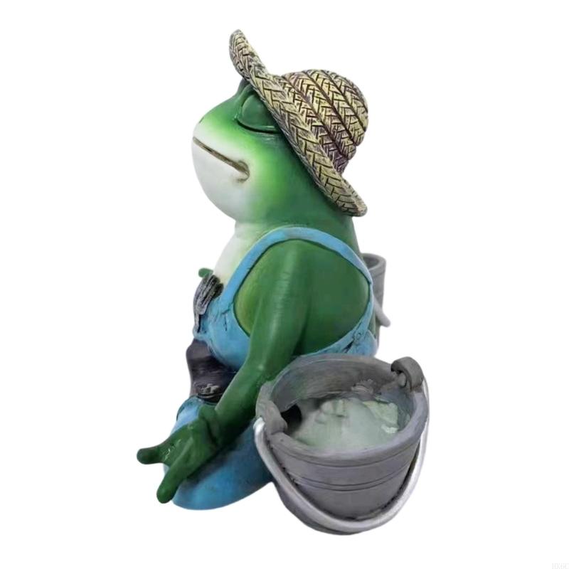 Meditations Frogs Gardener Statue For Serenes Living Room Garden Decoration Waterproof Resin Craft Figurine Ornament HX6C