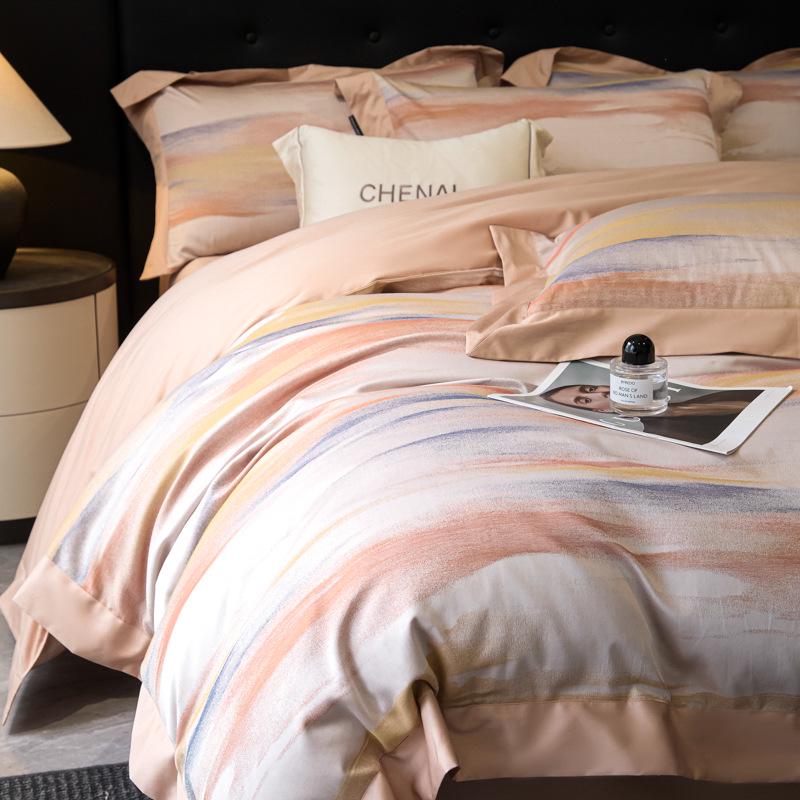 

Розкішний набір підковдр з жакардової тканини, пофарбованої пряжею, зі 100% бавовни з довгим волокном 200x230 Sheet 1.5 нефритовий/помаранчевий