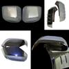 Door Mirror Covers for Toyota Hiace 200 Series Side Mirror Covers with Aero Available In 3 Colors (6th Generation), Fins, (chrome Plated)