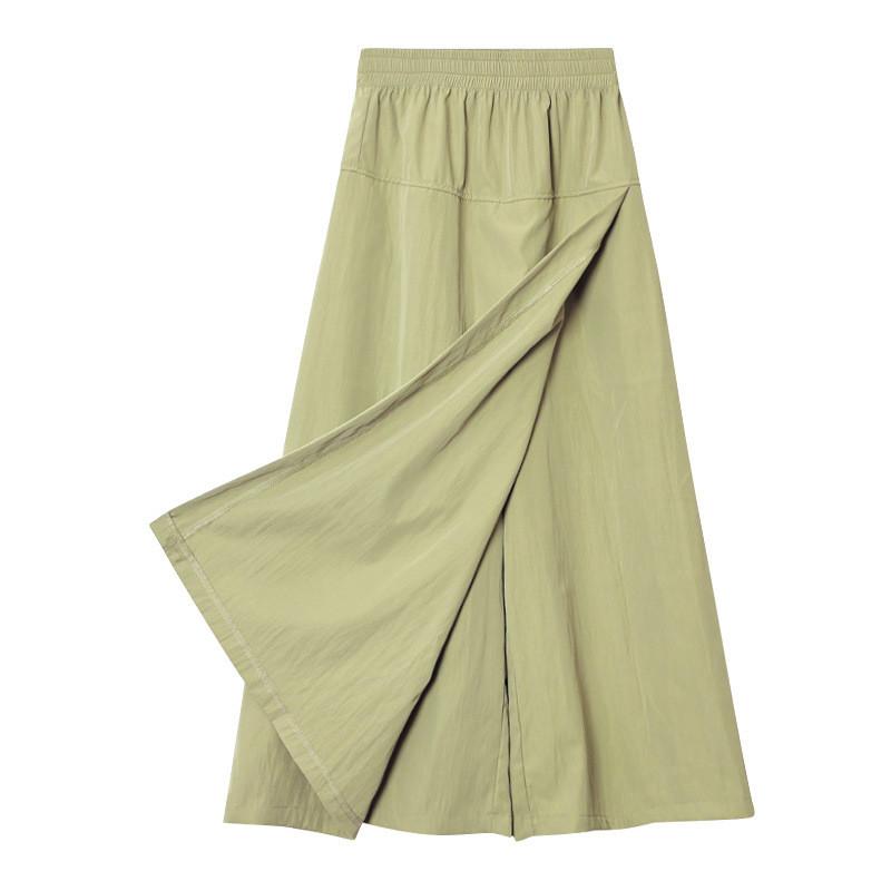 Summer Yamamoto Workwear Skirt Pants With High Waist For Casual Office Wear