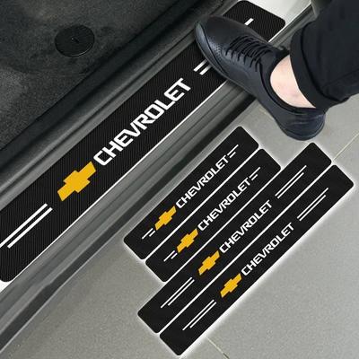4 szt. Naklejka na próg drzwi samochodu z włókna węglowego do Cruze Silverado Spark Captiva Onix Regal Excelle GL8 2021