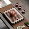 Traditional Ceramics Round Tea Tray Water Storage Household Trays Decorative Bamboo Tea Board Chinese Tea Set Accessories