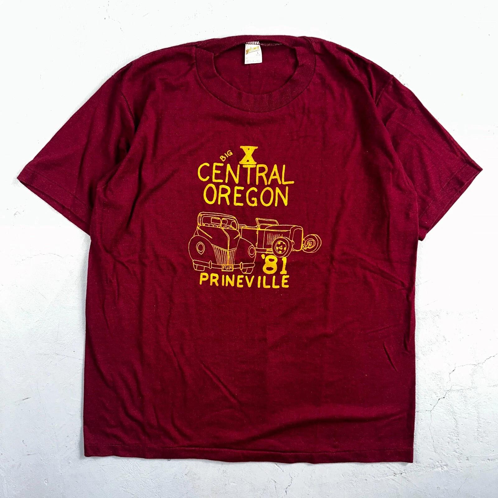 Central Oregon VTG T Shirt Prineville 1981 Hot Rods Car Racing Nascar Graphic 4XL