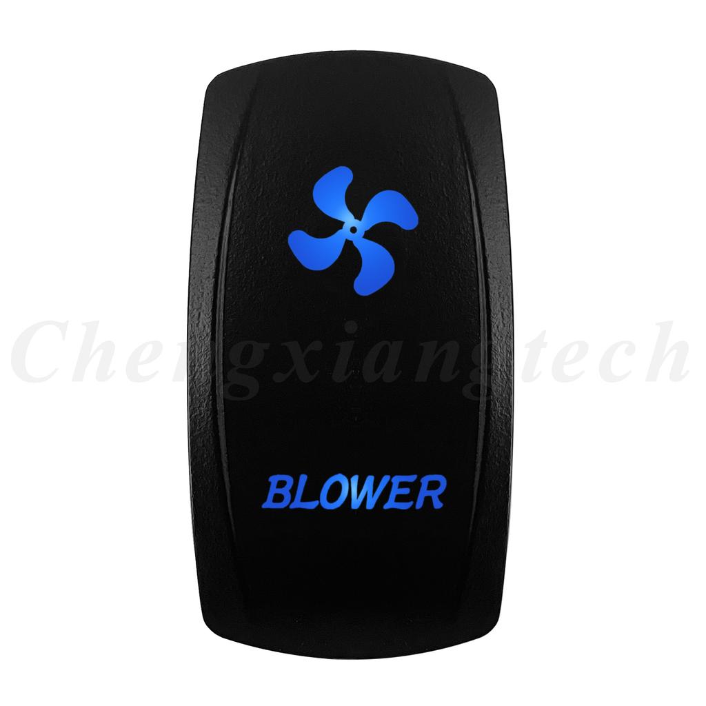 12V 20A Blue Led Car Boat Laser Rocker Switch ON OFF (ON) OFF ON OFF ON (ON) OFF ON (ON) OFF (ON) Waterproof