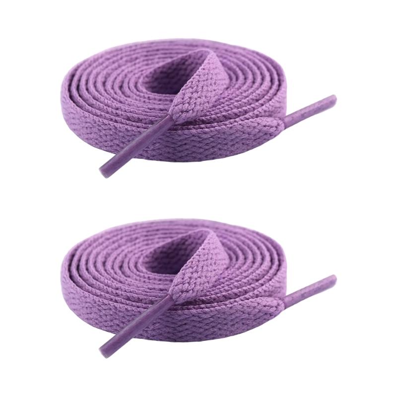 1 Pair Flat Sneaker Shoelaces 8mm Wide Polyester Replacement Multicolored Laces for Trainers and Casual Shoes Strings