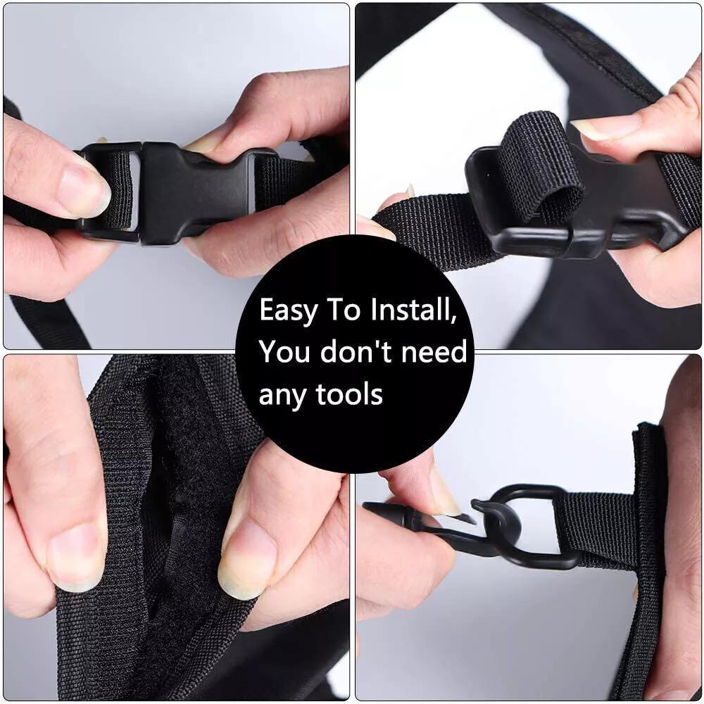eally easy to install, you just have to hang across the headrests.